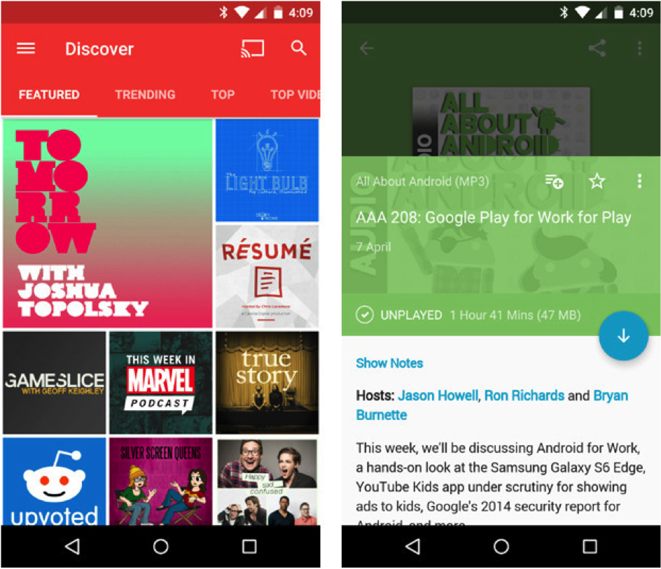 Pocket Casts Android Uygulaması